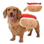 Halloween Pet Hot Dog Costume Funny Small Dogs Outfits Cute Soft Puppy Clothes Cat Dress Up Costume for Party Photo Shooting