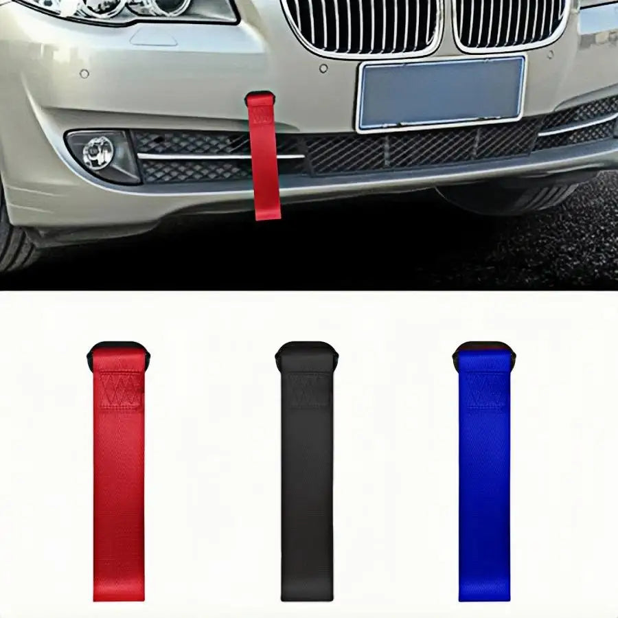 High Strength Car Color Pendant Tow Strap Belt Tow Rope Sticker Ribbon Car Decorations Sticker Trailer Ropes Bumper Towing Strap