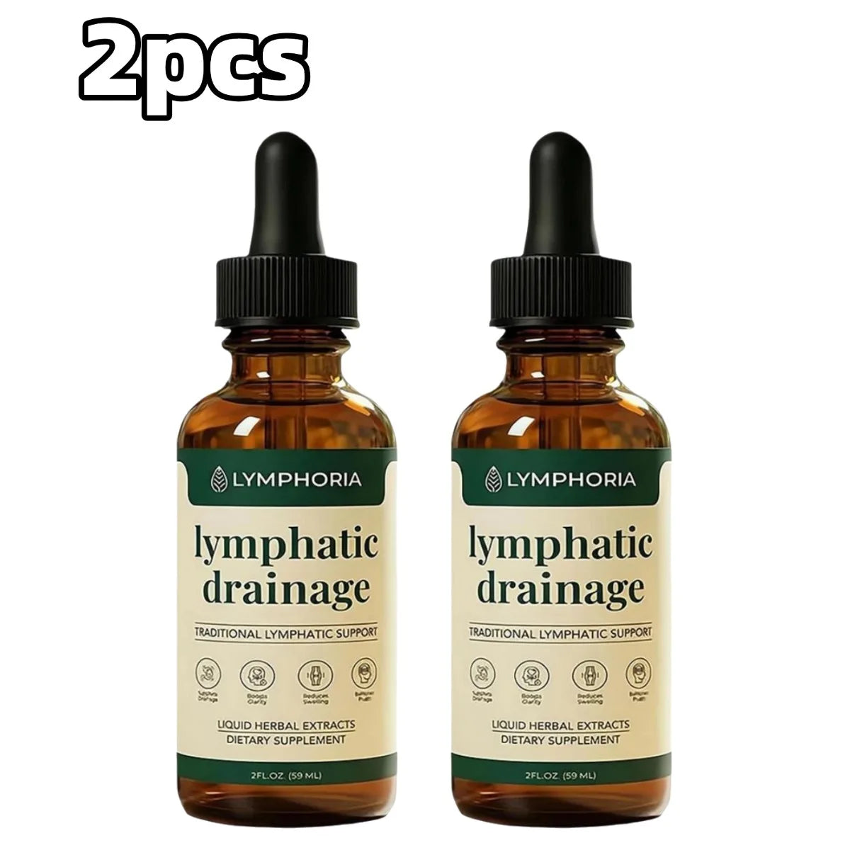 Premium Lymphatic Drainage Ampoule Drops,Natural Plant Extracts for Daily Care Improve Swelling&Circulatory Repair Beauty&Health