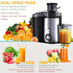 Multi Functional Juicer, Juicer, Suitable for Vegetables and Fruits - Wide Inlet for Easy Juice Extraction,3-Speed Setting, Easy to Clean, BPA Free, High Juice Yield, Fast Juicing Speed, Ideal Choice for Healthy Living and de