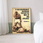 1pc Boxer Mike Tyson M-Muhammad Ali Motivational Quote Posters Retro Kraft Paper Sticker DIY Room Bar Cafe Wall Painting