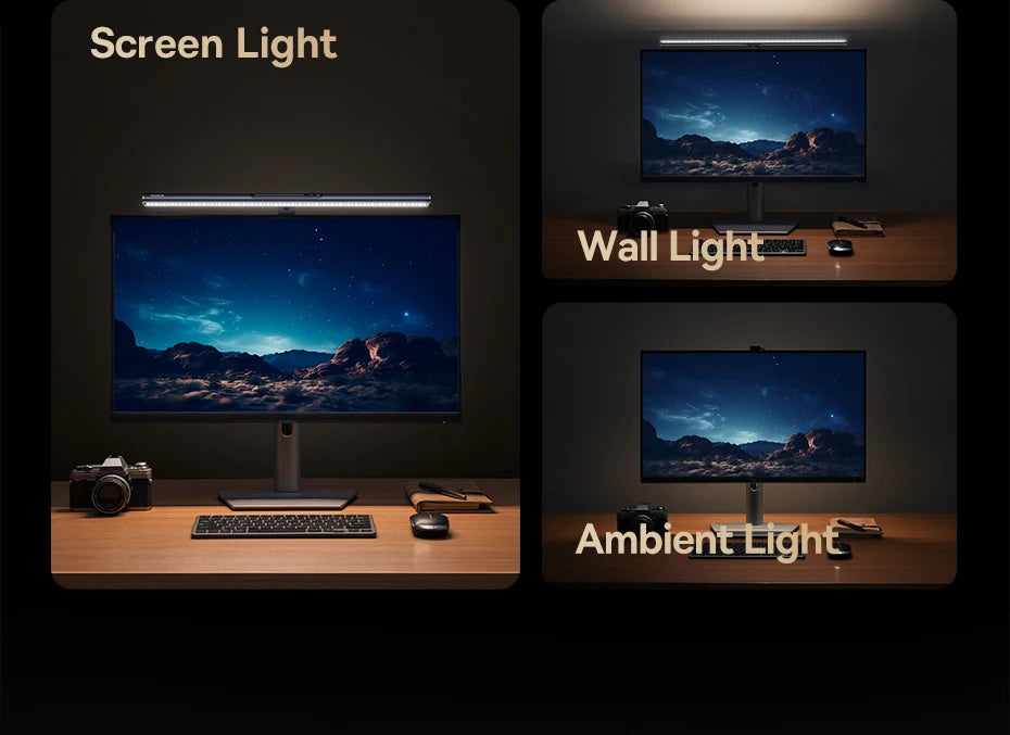 【New Sale】Baseus Magnetic Computer Screen Light Desk Lamp Laptop Hanging USB Light Table Lamp LED Monitor Light Reading Light