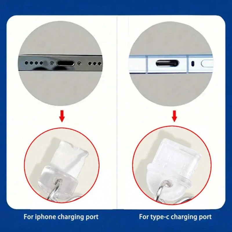 Sakura Flowers Phone Dust Plug Accessories Decoration Hanging Pendant For IPhone For Type-C Charging Port