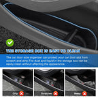 USVOTOV Car Door Side Storage Box for 2025 2026 Tesla Model Y Juniper Model 3 Model YL Accessories Door Organizer Tray Trash Can
