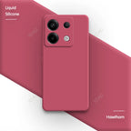Original Square Liquid Silicone Phone Case for Xiaomi Poco X6 PocoX6 Pro 5G Lens Protection Soft Couples Cover Thin Fundas Coque