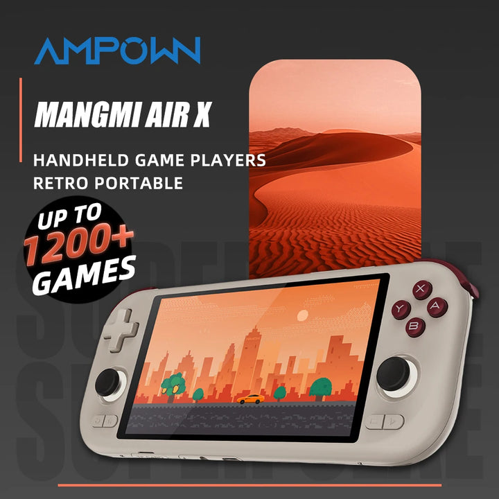 AMPOWN MANGMI AIR X Handheld Game Players Console 5.5'' IPS 1080P Touch Screen Android 14 Portable Retro Video Game Joystick