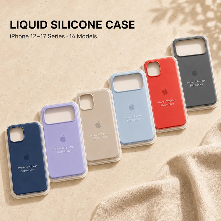 Matte Liquid Silicone Protective Case For Apple iPhone 17 16 15 14 13 12 Pro Max Soft Shockproof Anti-Scratch Slim Phone Cover