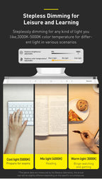 Baseus Desk Light Magnetic Hanging Table Lamp Rechargeable LED Stepless Dimming Desk Lamp Read Study Work Eye Protection Light