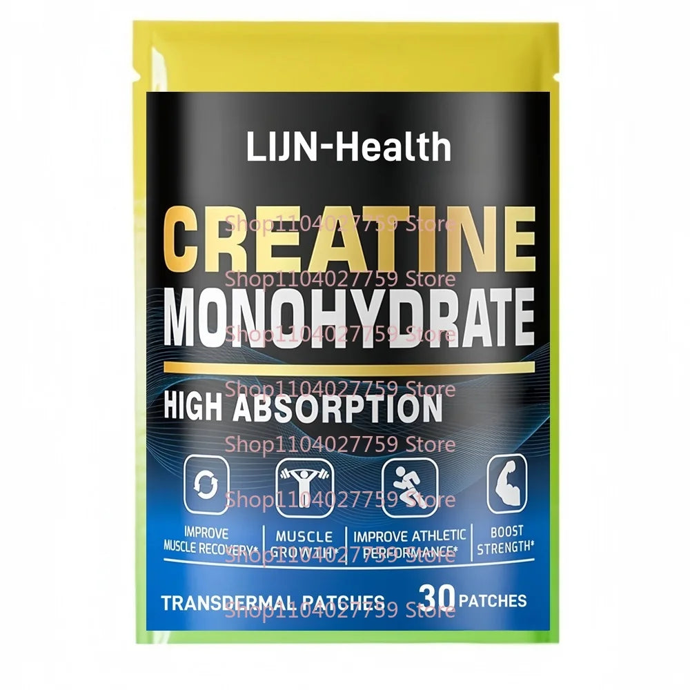 30 Patches Creatine Monohydrate Transdermal Patches Support Muscle, Strength, Performance, Energy, Recovery