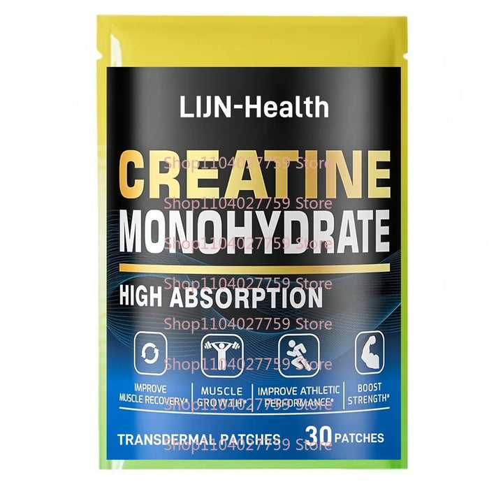 30 Patches Creatine Monohydrate Transdermal Patches Support Muscle, Strength, Performance, Energy, Recovery