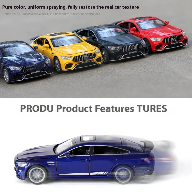 1:32 Mercedes Benz AMG GT63  Sports Car Alloy Diecast Car Model Sound Light Pull Back Toys Ornaments Gift For Children Collect