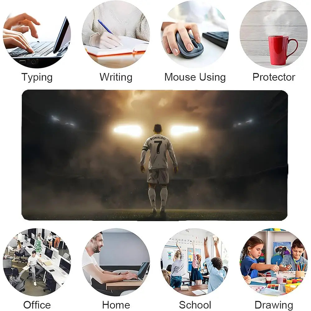 hot team R-rONALDO C Mouse Pad Mousepad Large Gaming Mouse Pad LockEdge Thickened Computer Keyboard Table Desk Mat