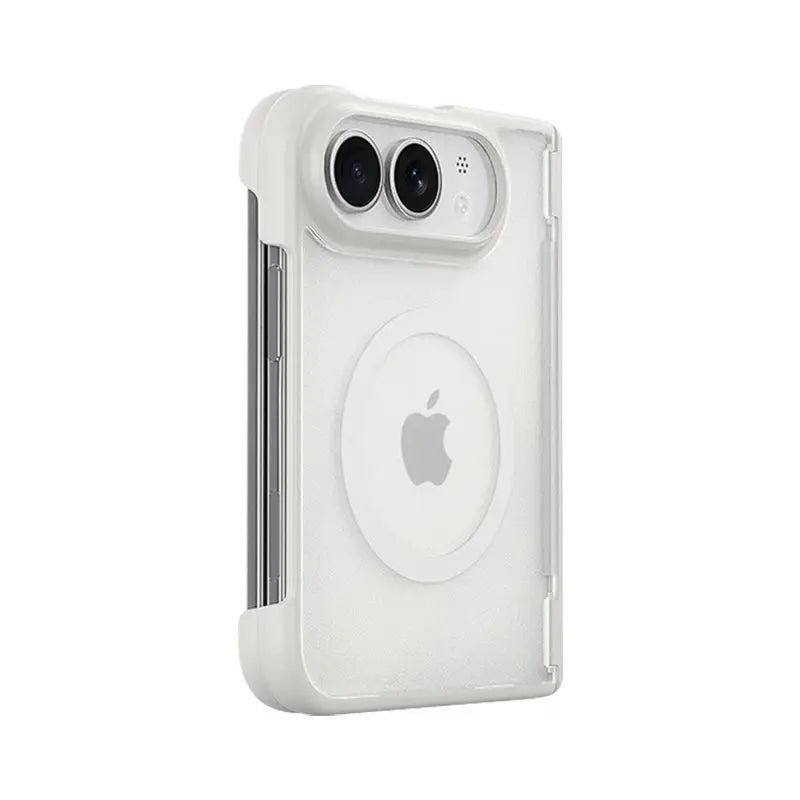 Case For iPhone Duo 18 Fold Magnetic Matte Transparent Acrylic Phone Cover Equipped With Central Hinge Protection Back Shell