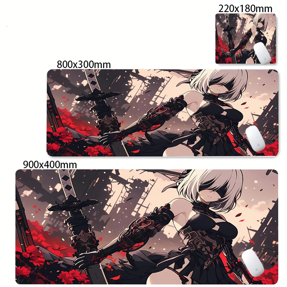 NieR Automata Kawaii Mouse Pad Gaming Accessories Keyboard Desk Mat Computer Deskmat Pc Gamer Mats Anime Sexy Girl Mousepad Xxl