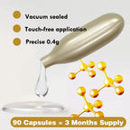 Collagen Firming Capsule Essence, Moisturizing and Smoothing the Skin, Contains Plant-Based Squalane, Retinol, and Vitamin E Deep Hydration Essence (0.4Gx90 Capsules)/Bottle-1 Bottle