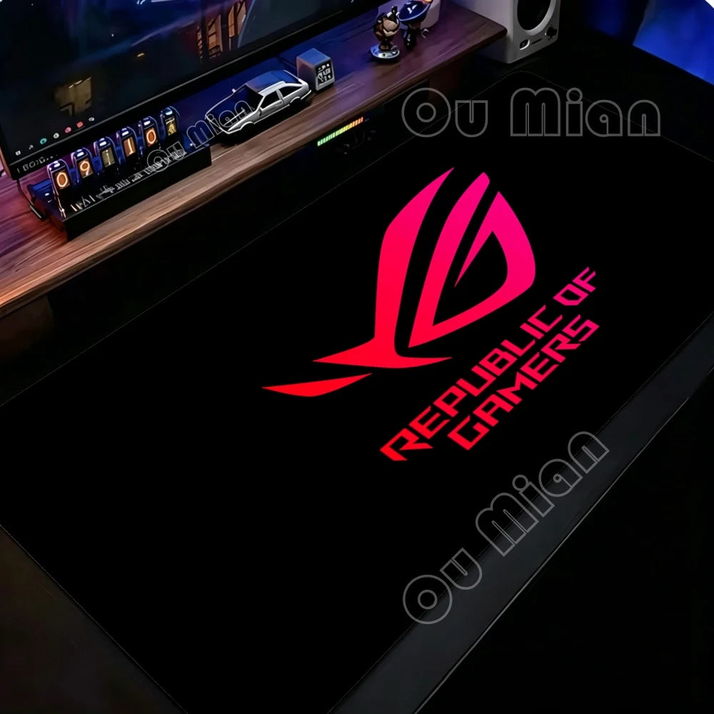 ROG Republic of Mouse Mat ASUS Gamers Large Mouse Pad Rubber Non-Slip Big Carpet Pc Computer Keyboard Accessories Big Desk Mat