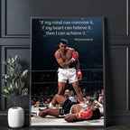 Mike Tyson Muhammad Ali Motivational Quote Poster Sticky Wall Art Printing Waterproof Home Living Bed Room Bar Aesthetic Decor