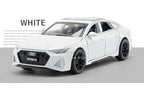 1:32 RS7 Sportback Miniature Model Toy Cars Alloy Diecast 6 Doors Opened with Pull Back Rubber Tires Ornament Vehicle Toys Gifts
