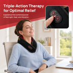 Electric 660-850nm Red Light Heating Neck Belt Neck Pain Relief Anti-fatigue Neck Vibration Massage Pad