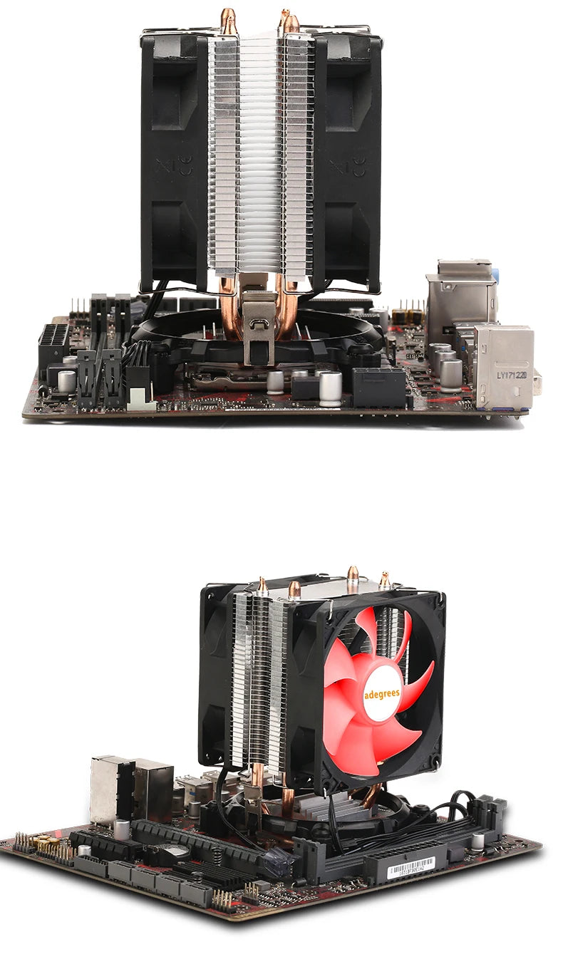 CPU Air Cooler X79 X99 3Pin/4Pin PWM Processor Cooling Fan For Intel LGA 1366 1151 1155 1200 1700 2011 AMD AM3 AM4 AM5