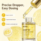 KOEC Deep Vitamin C Glow Capsule Serum, Radiance-Boosting Vitamin C Serum For Face With Niacinamide & Glutathione, For Vibrant, Even-Toned Complexion & Healthy-Looking Glow, 1.01fl.oz