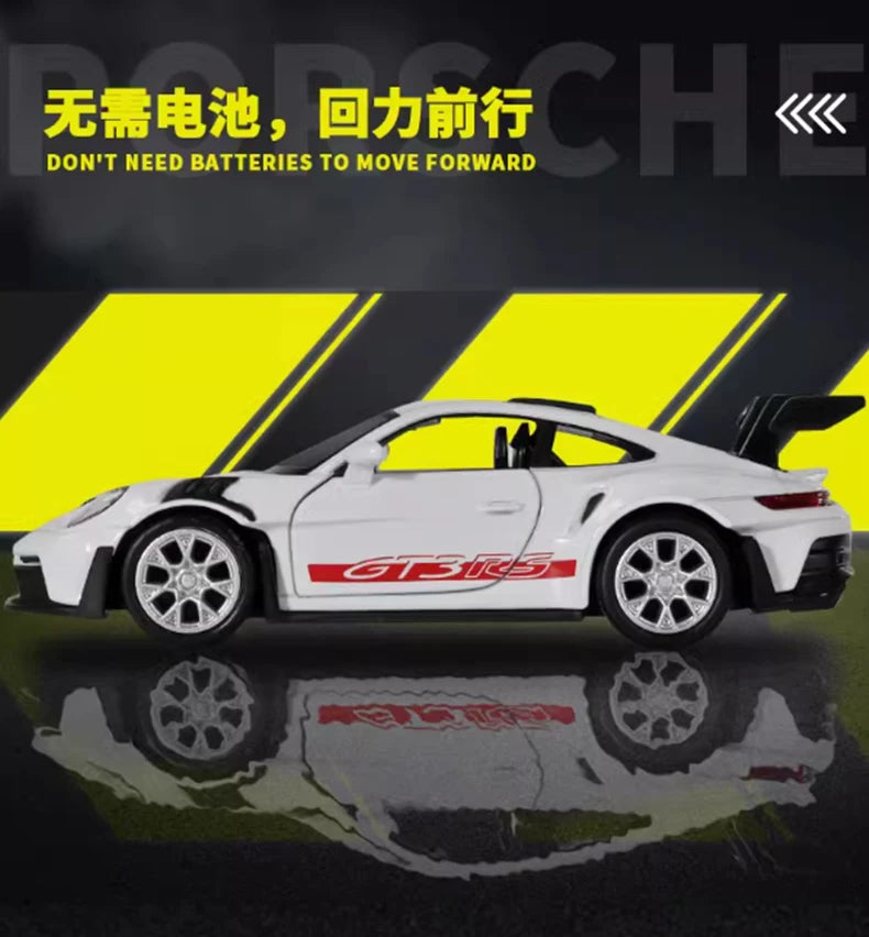 1:36 Porsche 911 992 GT3 RS Alloy Track Racing Car Model Diecast Metal Sports Car Model High Simulation Collection Kids Toy Gift