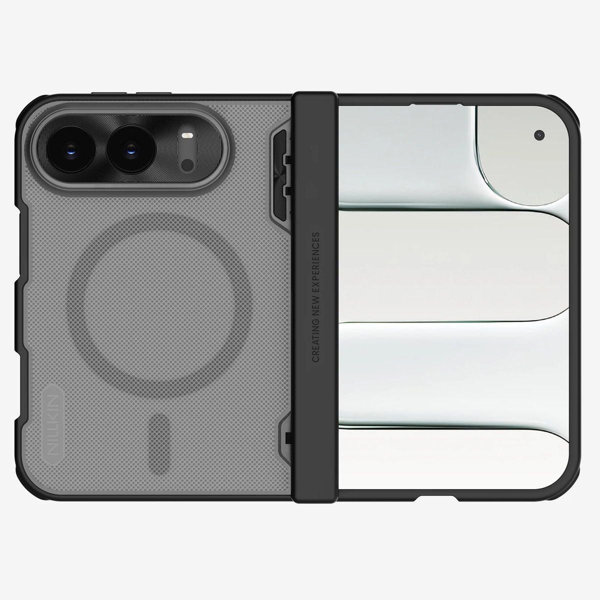 Magsafe Case For iPhone Duo Nillkin Frosted Fold Prop Fonrt + Back Magnetic Cover
