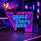 In Stock GTA 6 Horizon Ambient Light USB Cool Desktop & PC Case Decoration 3D‑Printed Ornament ARGB Faith Light Trendy Gift