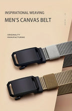 New Automatic Buckle Belt, Canvas Tactical Workwear Casual Outdoor Military Training Pants Belt For Men