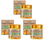 50g Turmeric and Vitamin C Peel-Off Mask, Brightens Skin Tone, Moisturizes, Smoothes, Nourishes, Tightens the Face, Anti-Wrinkle Skin Care, Firming and Lifting, Plumps Skin, Specially Designed for Large Pores and Loose Skin,