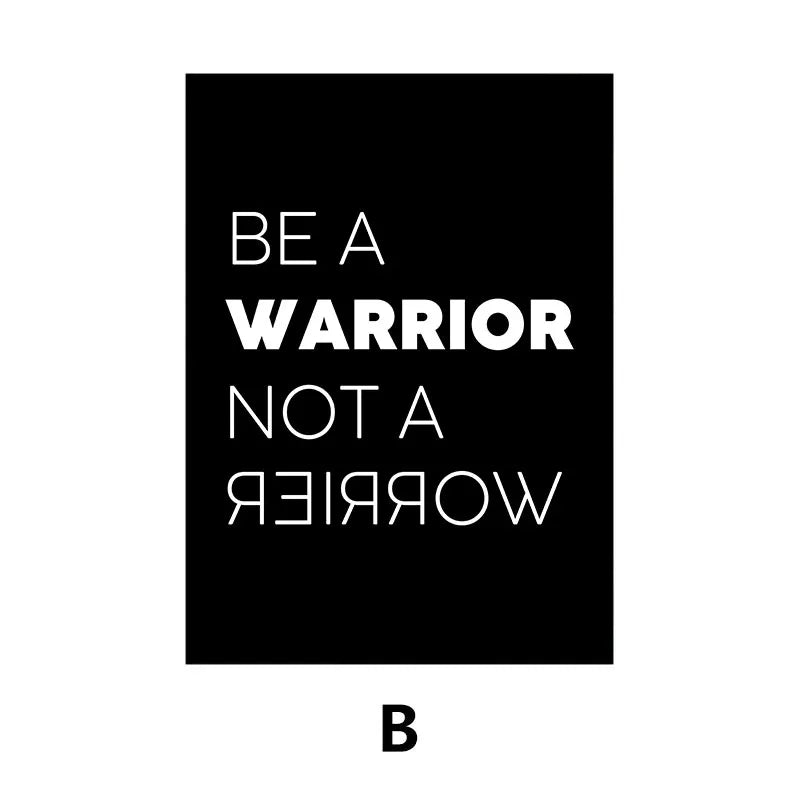 Simple Black White Inspirational Quotes Canvas Art Poster Prints Modern Motivational Wall Decorative Picture for Home Office