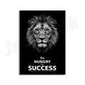 Motivational print, believe in yourself, never be afraid, awaken the beast within, animal motivational poster office decoration