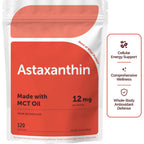 Astaxanthin 12mg with MCT Oil, Premium Astaxanthin Antioxidant Supplement Supports Vision, Immune System & Overall Well-Being