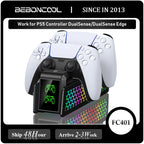 Bee's Nest For PS5/PS5 Slim/PS5 PRO BEBONCOOL FC401 Dual Fast Controller Charger For PS5 DualSense/DualSense Edge Gamepad
