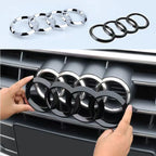 Audi 4 Ring ABS Car Hood Front Bonnet Grill Rear Trunk Emblem Logo Badge Sticker For A3 A4 A5 A6 A7 Q2 Q3 Q5 Q8 TT