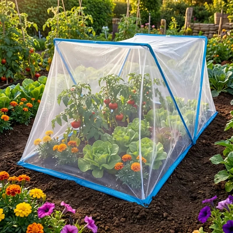 Foldable Garden Cover Mesh | Plant Protection Tent Insect Proof Mesh Arched Greenhouse Plant Cover, Easy To Install Insect Proof Bird Proof Breathable Non Stuffy Seedlings Suitable For Seedling Cultivation Garden Vegetable Be