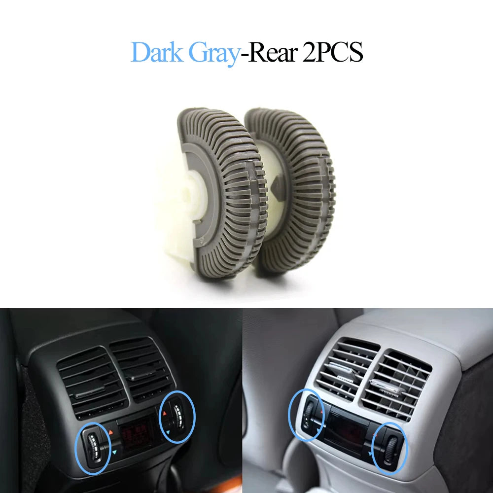 2/3PCS Set Car Front Air Conditioning AC Vent Rolling Wheel For Mercedes BENZ E Class W211 E200 E300 E230 E260 E280 2003-2008