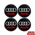 56/60/65MM Car Wheel Hub Caps Auto Emblem Tyre Center Covers Accessories For Audi A1 A2 A3 A4 A5 A6 A7 A8 Quyttro Sline RS Q2 Q3