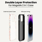 Fcicicase Lovely Flower Case For Iphone 18 17 16 Pro Max 15 14 13 12 Plus 11 For Magsafe Wireless Charge PC +TPU Back Cover Capa