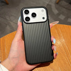 Luxury Phone Case For iPhone 18 17 Pro Max 16 15 14 Plus 13 12 Slim Matte Luggage Striped Textured Corrugated Shockproof Cover