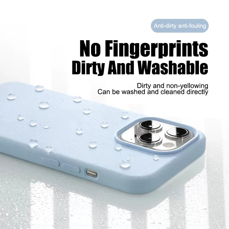 Luxury Liquid Silicone Phone Case for APPLE iPhone 18 13 12 14 15 16 Pro Max Cases for iPhone 17 Pro Shockproof Protector Cover