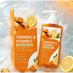 Turmeric Orange Vitamin C Body Wash Fresh Fragrance Shower Gel Moisturizing Brightening Exfoliating Deep Cleaning Smooth Skin