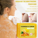 Turmeric Kojic Acid Lemon Soap Bar, Soap Bar Brighten Even Skin Vitamin E, Gentle Lemon Soap For Face,Body Wash