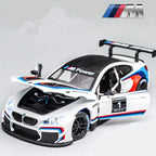 1:24 BMW M4 GT3 Alloy Sports Car Model Diecast Metal Toy Car Vehicles Model Simulation Sound and Light Collection Childrens Gift