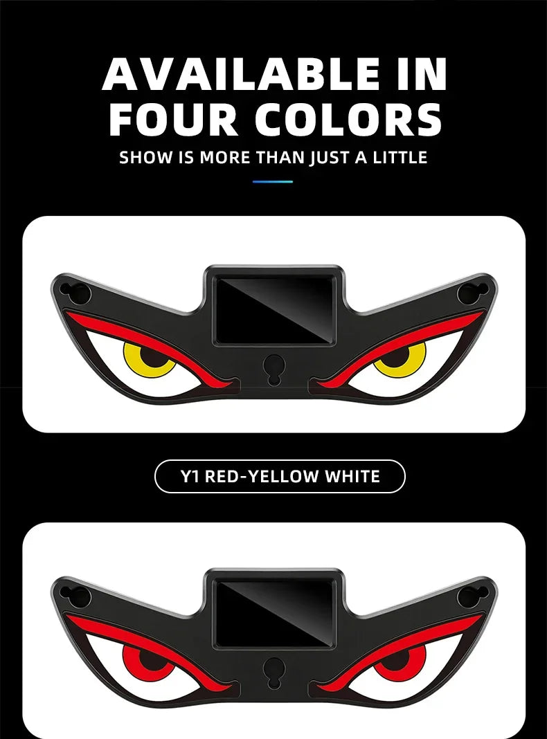 Cool DEMON EYE Ambient Light Solar Powered Breathing Neon Light Car Decoration Rear Windshield Atmosphere Lights Car Accessories