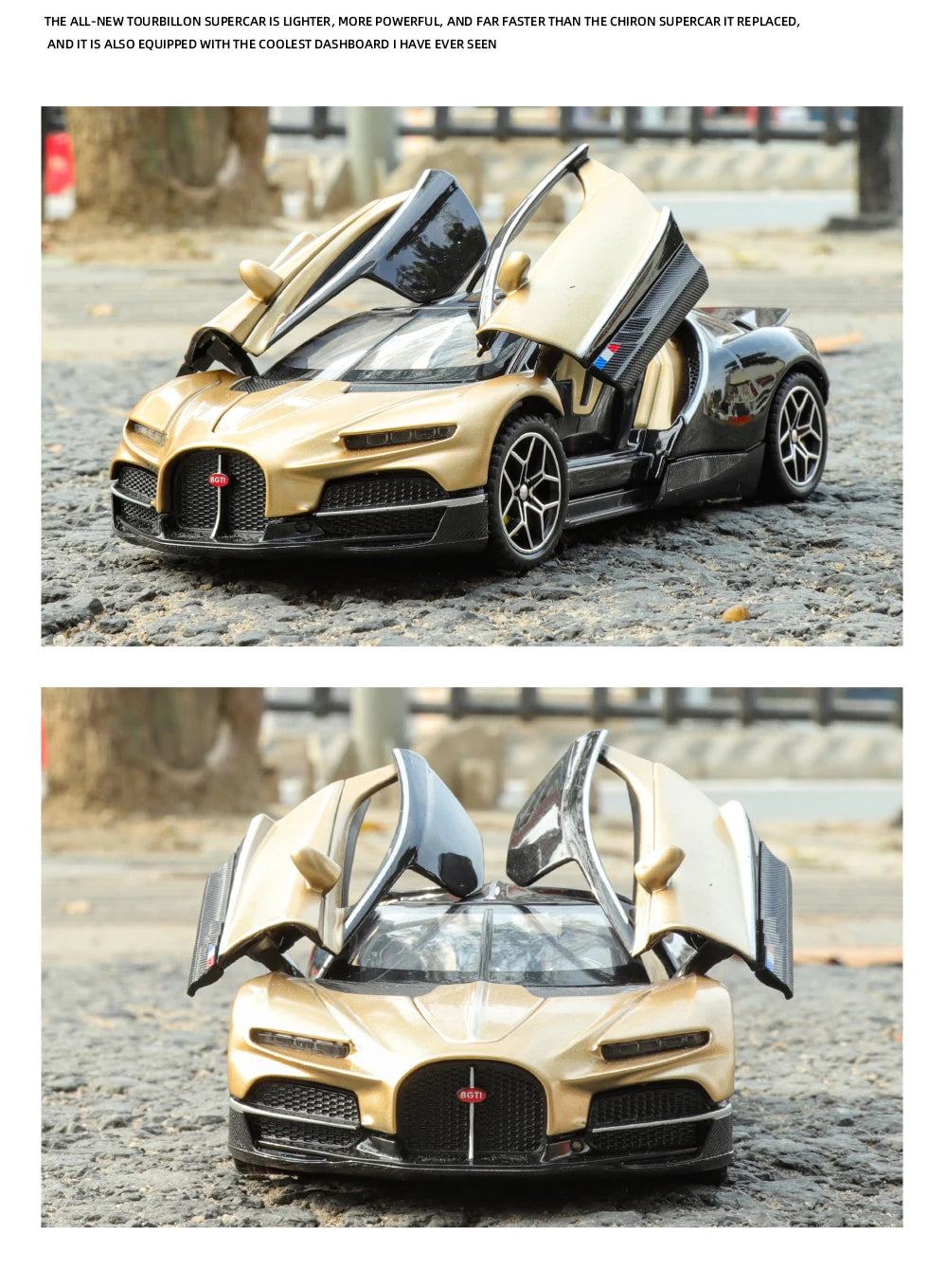 1:32 Bugatti Tourbillon V16 Supercar Alloy Metal Diecast Model Car Children's Toys Mini GT Collection Hobbies Birthday Gifts Boy