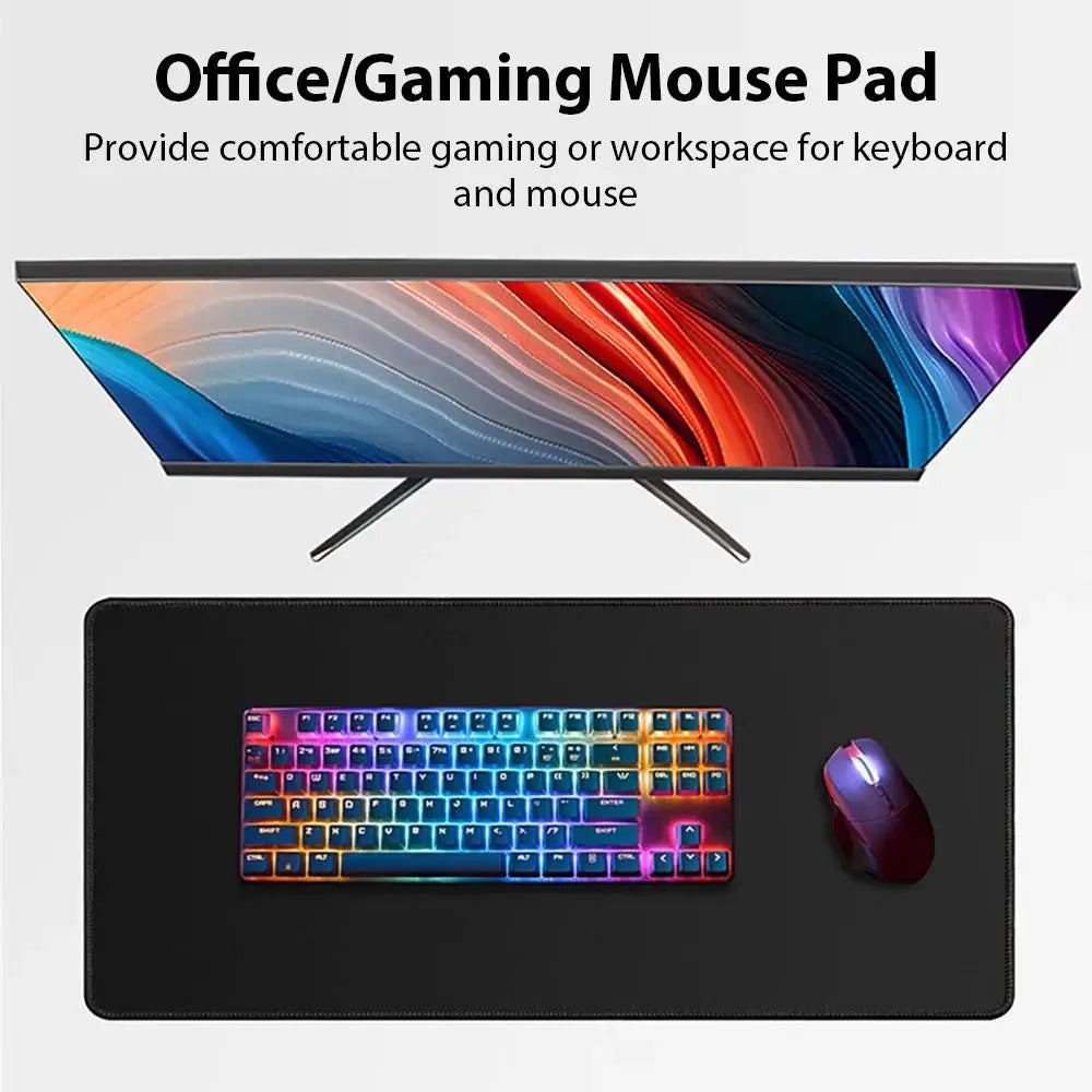 XXL Large Anti-Slip Rubber Mouse Mat One Piece Roronoa Zoro Gaming Mouse Pad Stitched Edge Desk Mat for PC Gamer Keyboard Laptop