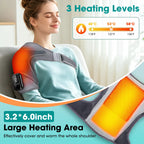 Electric Heating Shoulder Vibration Massager Heated Back Shoulder Brace LED Display Massage Support Belt Strap Arm Muscle Relaxation