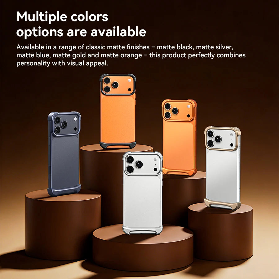 Genuine Aluminum SEBS Rubber Metal Bumper Double-layer ARC Case for IPhone 18 17 Pro Max Air Unique Design High-strength Cover