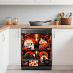 Halloween Dishwasher Magnet Cover Waterproof Appliance Magnetic Panel Reusable Kitchen Decor for Fridge Washer Door
